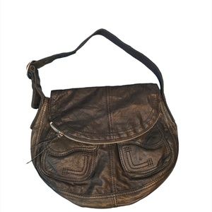 Lucky brand black leather hobo bag